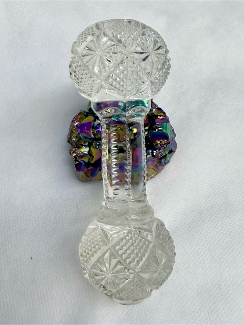 American Brilliant cut glass knife rest